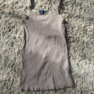 GAP Women's Ribbed Tank Top - Taupe
